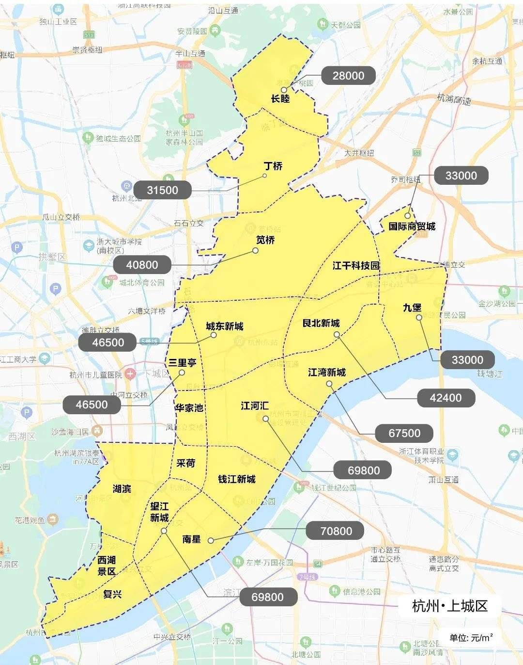 最新杭州区域划分图，科技引领城市变革，智能导航开启生活新篇章